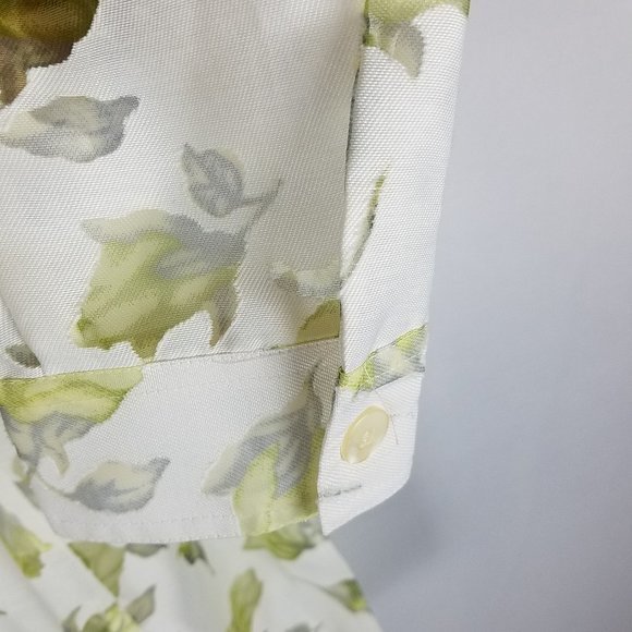 ConradC Collection blouse white w/sheer‎ burnouts 6 - Picture 4 of 8